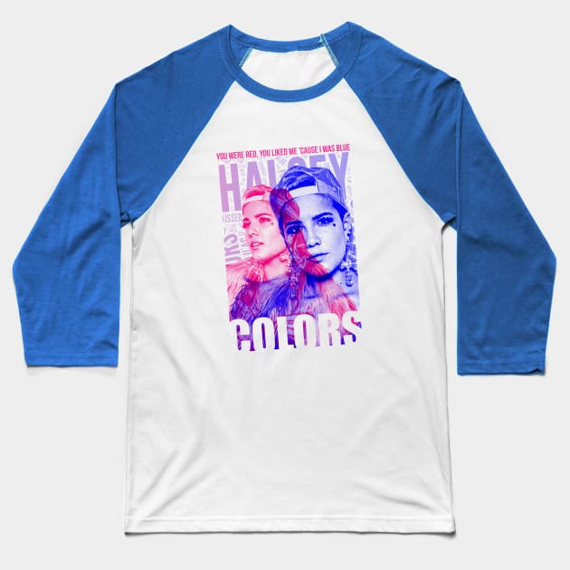 halsey red and blue Baseball T-Shirt by BAJAJU